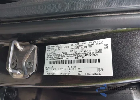 2017 Ford Escape Se из США, поврежденный, VIN 1FMCU0GD1HUD03184